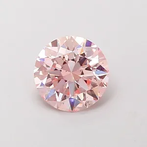 0.75ct ROUND Fancy Intense Pink SI1 Coloured Lab diamond