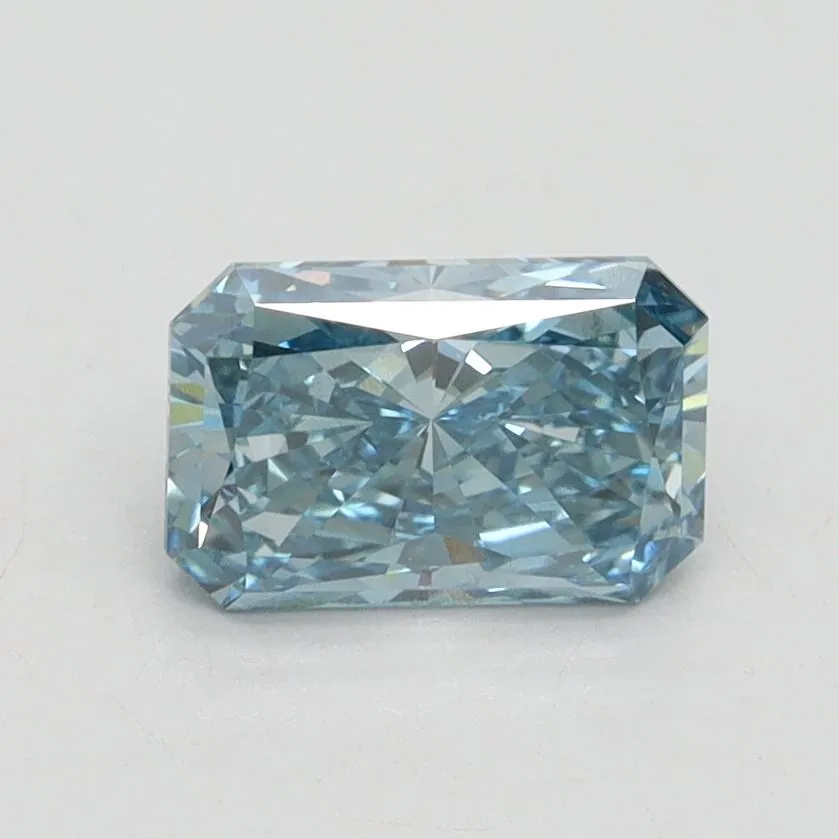 1.09ct RADIANT Fancy Vivid Blue VS1 Coloured Lab diamond