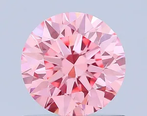 0.79ct ROUND Fancy Vivid Pink VVS2 Coloured Lab diamond