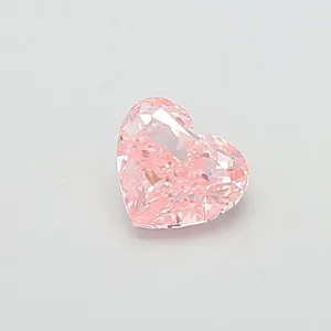0.97ct HEART Fancy Intense Pink VVS2 Coloured Lab diamond