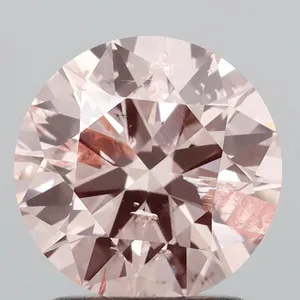 0.65ct ROUND Fancy Vivid Pink VS1 Coloured Lab diamond