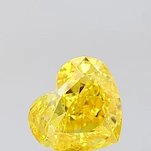 1.09ct HEART Fancy Vivid Yellow VS1 Coloured Lab diamond