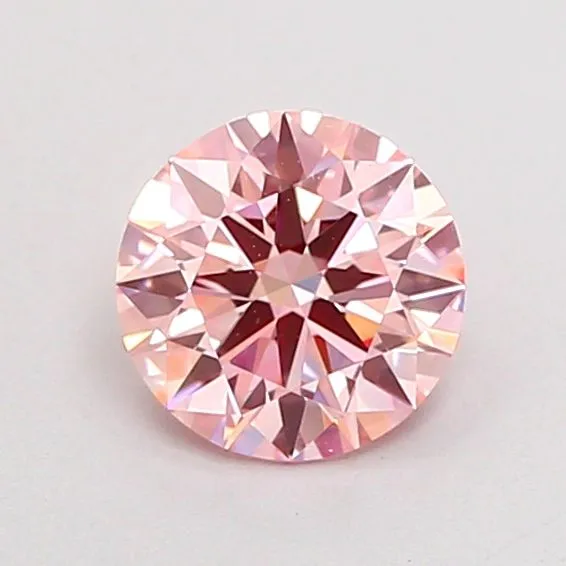 0.89ct ROUND Fancy Intense Pink VVS2 Coloured Lab diamond