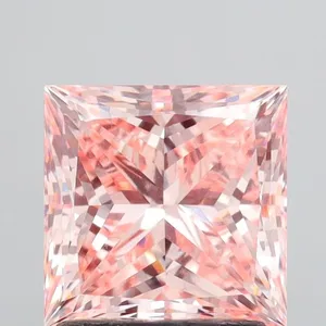 2ct PRINCESS Fancy Intense Pink VVS2 Coloured Lab diamond