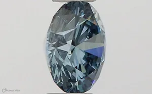 0.32ct ROUND Fancy Vivid Blue VVS1 Coloured Lab diamond