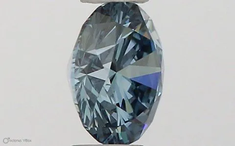 0.32ct ROUND Fancy Vivid Blue VVS1 Coloured Lab diamond