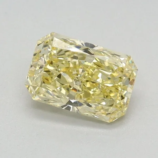 0.57ct RADIANT Fancy Intense Yellow VVS2 Coloured Lab diamond