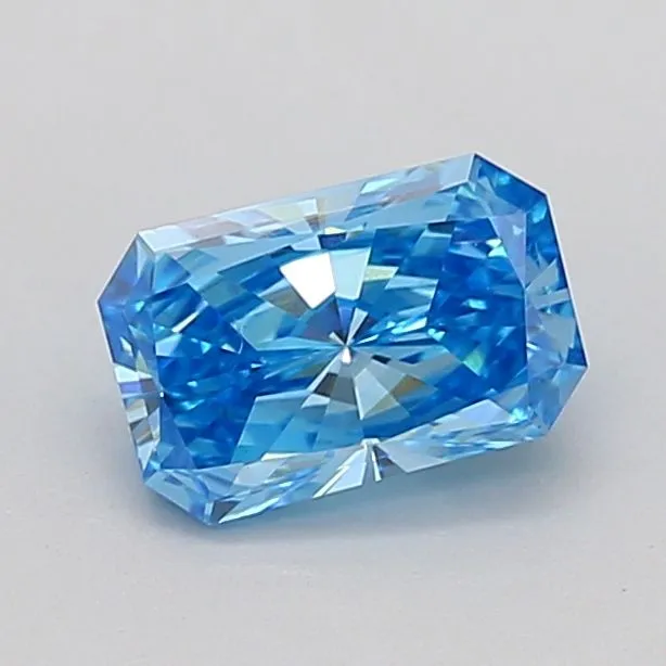 0.90ct RADIANT Fancy Vivid Blue VS1 Coloured Lab diamond