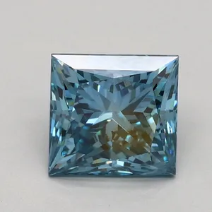 1.01ct PRINCESS Fancy Intense Blue SI2 Coloured Lab diamond
