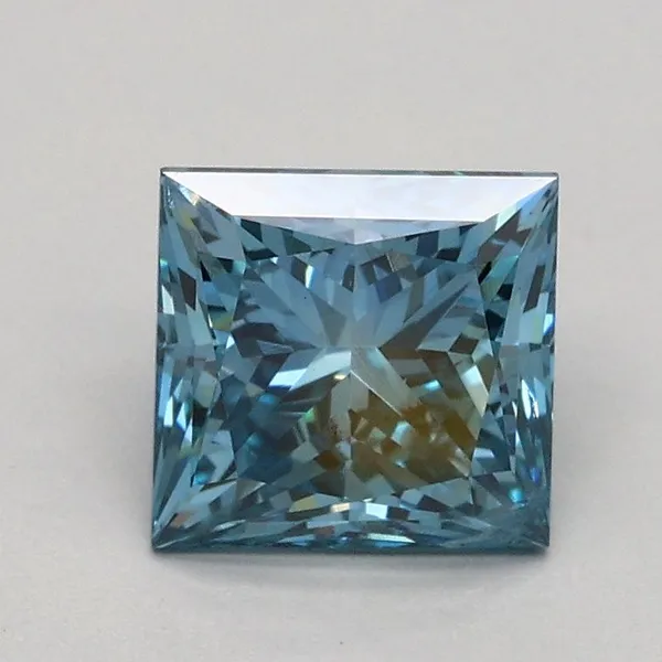 1.01ct PRINCESS Fancy Intense Blue SI2 Coloured Lab diamond