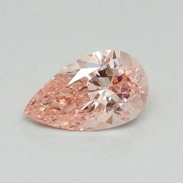 0.38ct PEAR Fancy Vivid Pink SI1 Coloured Lab diamond
