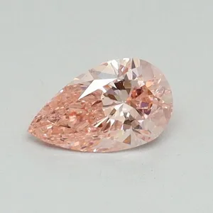 0.38ct PEAR Fancy Vivid Pink SI1 Coloured Lab diamond