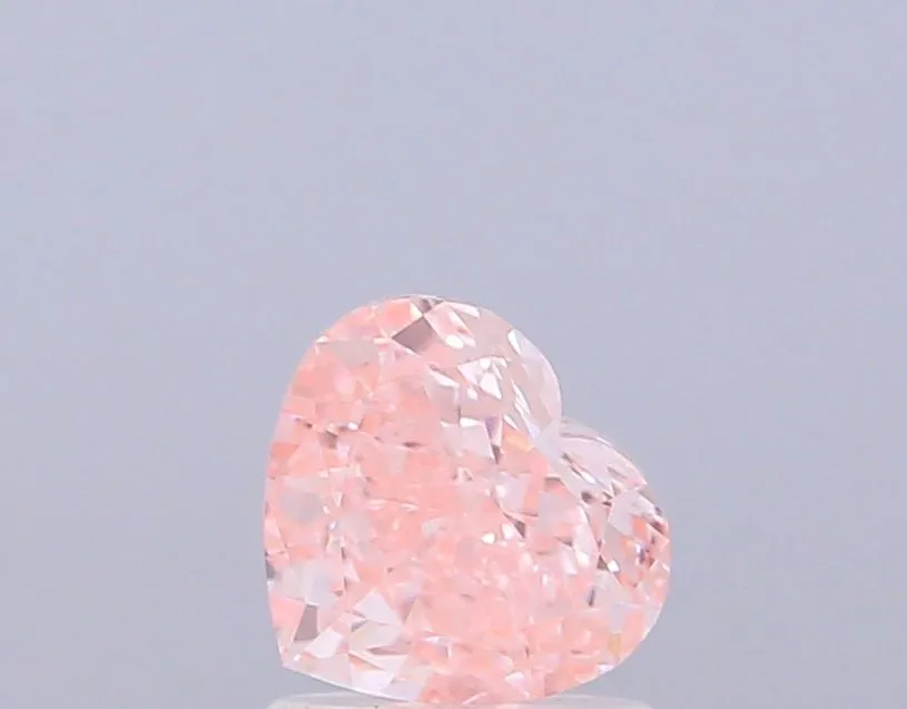 1.00ct HEART Fancy Vivid Pink VVS2 Coloured Lab diamond