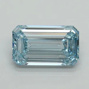 1.04ct EMERALD Fancy Intense Blue VVS2 Coloured Lab diamond
