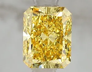 1.05ct RADIANT Fancy Vivid Yellow VS1 Coloured Lab diamond