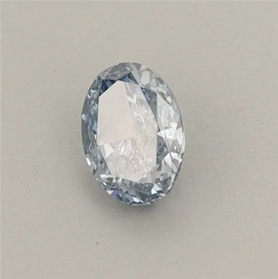 0.39ct OVAL Fancy Vivid Blue VVS2 Coloured Lab diamond