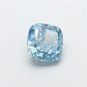 1.29ct CUSHION Fancy Vivid Blue VS1 Coloured Lab diamond