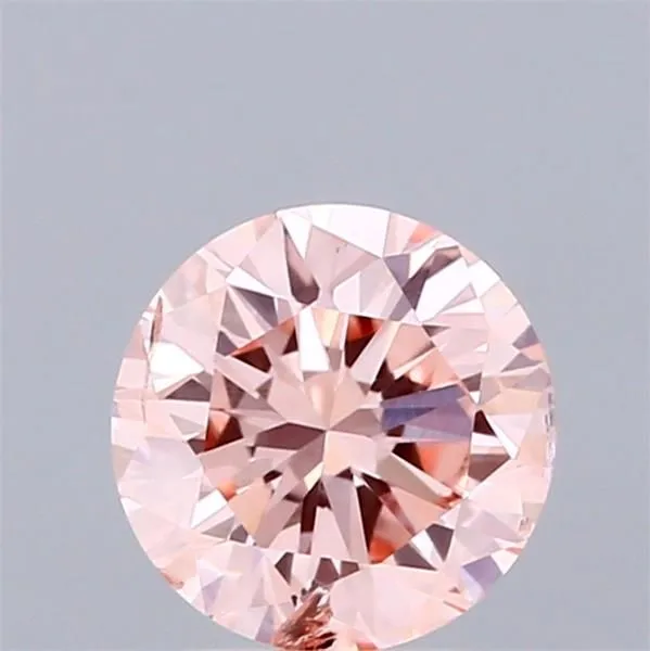 1.08ct ROUND Fancy Intense Pink SI2 Coloured Lab diamond