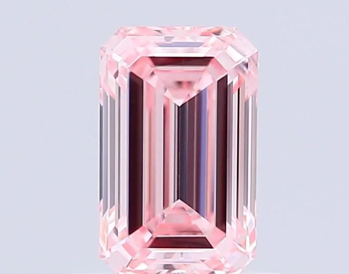 1.02ct EMERALD Fancy Intense Pink VS1 Coloured Lab diamond