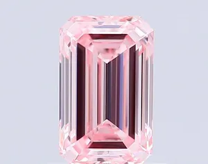 1.02ct EMERALD Fancy Intense Pink VS1 Coloured Lab diamond