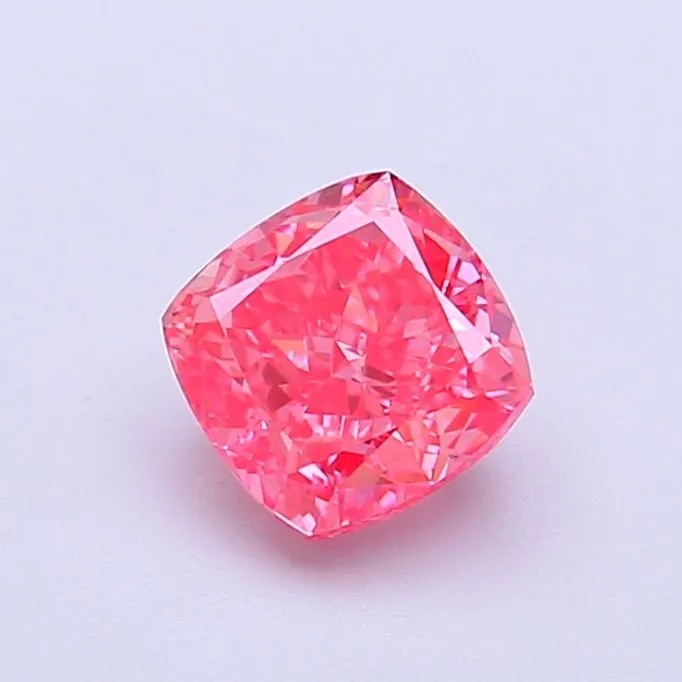 1.04ct CUSHION Fancy Vivid Pink VS2 Coloured Lab diamond