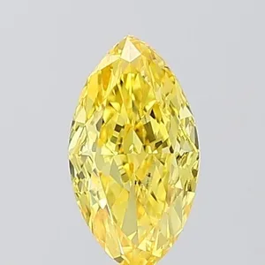 1.07ct MARQUISE Fancy Vivid Yellow VS1 Coloured Lab diamond