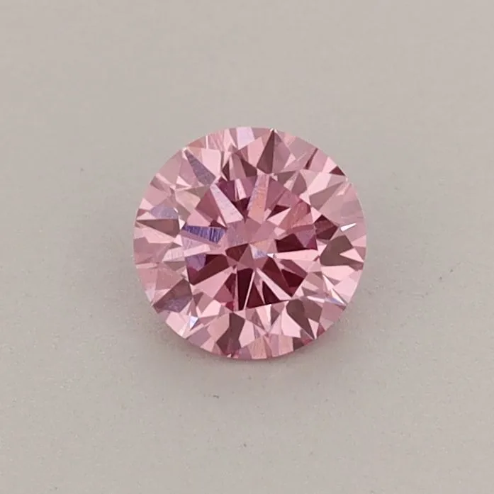 0.35ct ROUND Fancy Vivid Pink VVS2 Coloured Lab diamond