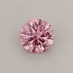 0.35ct ROUND Fancy Vivid Pink VVS2 Coloured Lab diamond