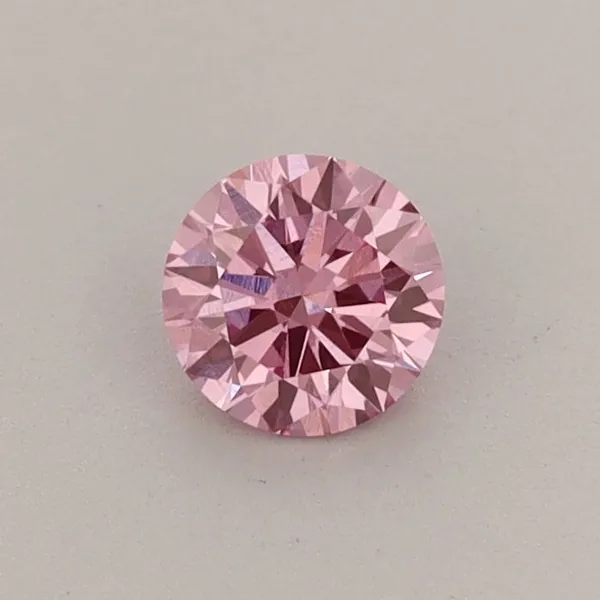 0.35ct ROUND Fancy Vivid Pink VVS2 Coloured Lab diamond