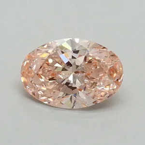 0.53ct OVAL Fancy Vivid Pink VS2 Coloured Lab diamond