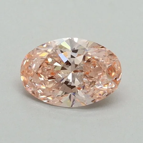 0.53ct OVAL Fancy Vivid Pink VS2 Coloured Lab diamond