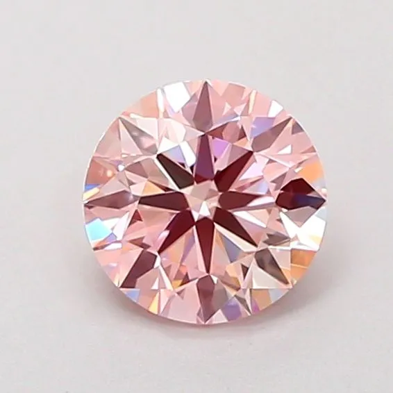 0.94ct ROUND Fancy Intense Pink VVS2 Coloured Lab diamond