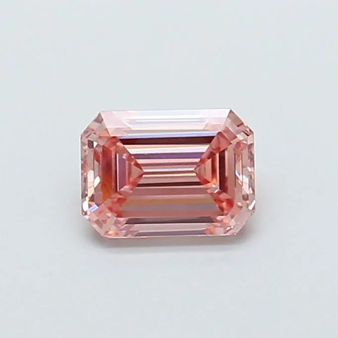 1.00ct EMERALD Fancy Intense Pink VVS2 Coloured Lab diamond