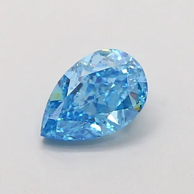 0.93ct PEAR Fancy Vivid Blue VS1 Coloured Lab diamond