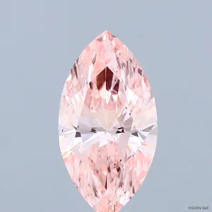 1.66ct MARQUISE Fancy Vivid Pink VS2 Coloured Lab diamond