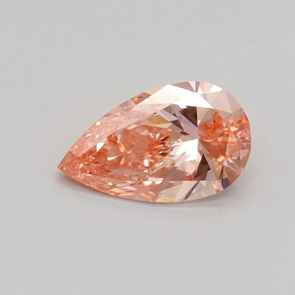 0.5ct PEAR Fancy Intense Pink VS1 Coloured Lab diamond