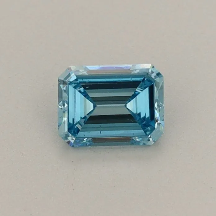 0.34ct EMERALD Fancy Vivid Blue VS2 Coloured Lab diamond