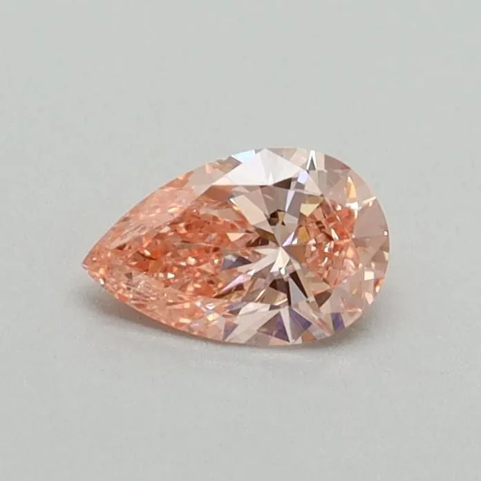 0.31ct PEAR Fancy Vivid Pink VS2 Coloured Lab diamond