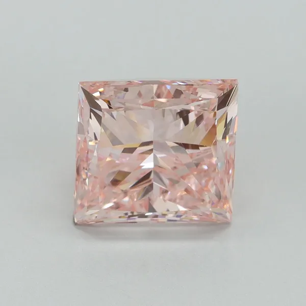 4.5ct PRINCESS Fancy Intense Pink VS2 Coloured Lab diamond