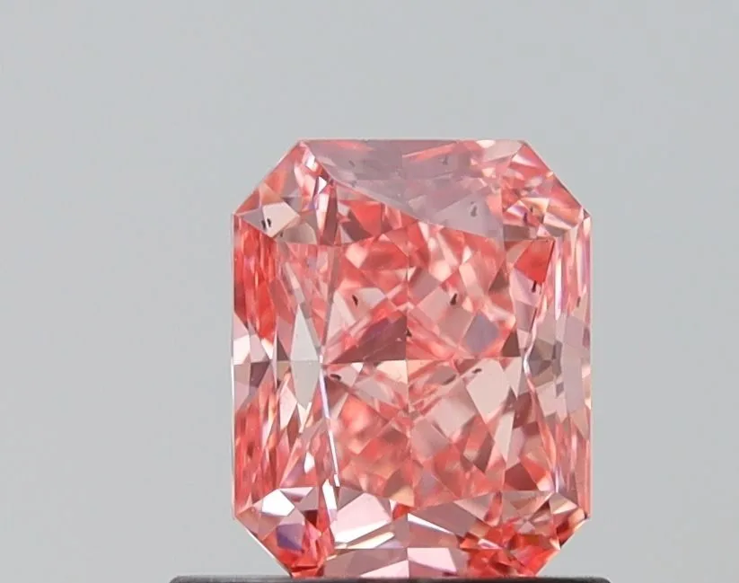 1.01ct RADIANT Fancy Vivid Pink SI1 Coloured Lab diamond