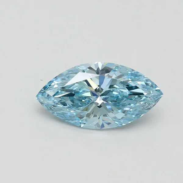 1ct MARQUISE Fancy Vivid Blue VS1 Coloured Lab diamond