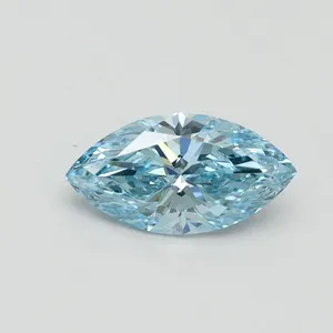 1ct MARQUISE Fancy Vivid Blue VS1 Coloured Lab diamond