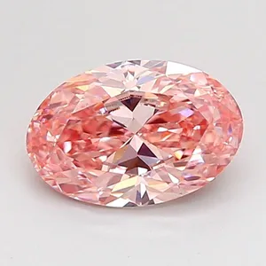 1.03ct OVAL Fancy Vivid Pink VS1 Coloured Lab diamond