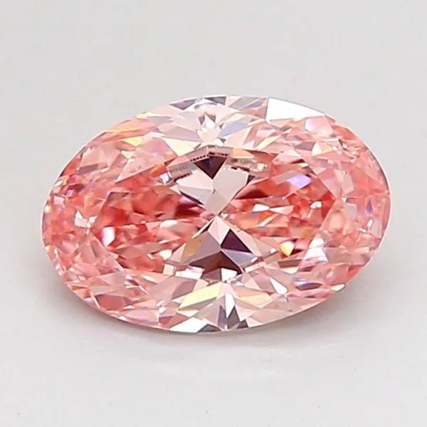 1.03ct OVAL Fancy Vivid Pink VS1 Coloured Lab diamond