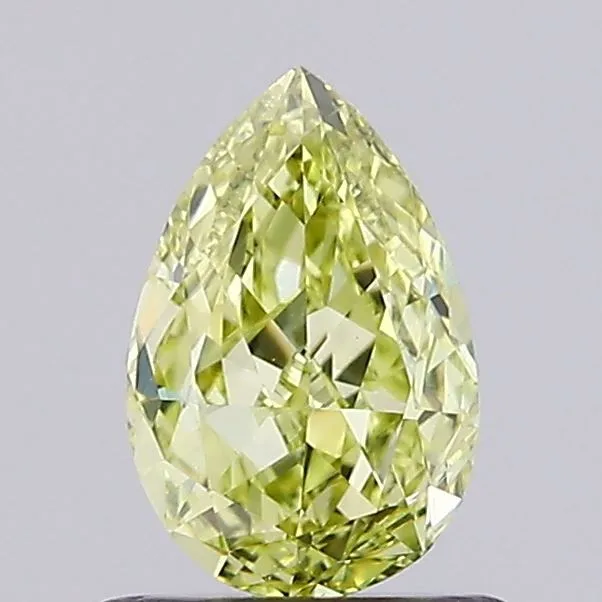 0.81ct PEAR Fancy Yellow VS1 Coloured Lab diamond