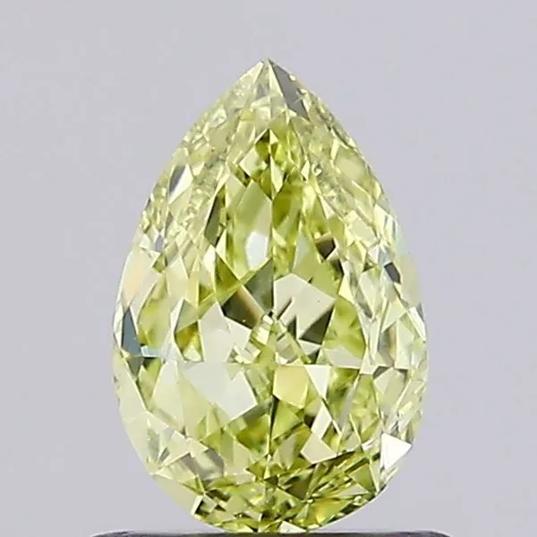 0.81ct PEAR Fancy Yellow VS1 Coloured Lab diamond