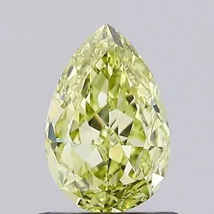 0.81ct PEAR Fancy Yellow VS1 Coloured Lab diamond
