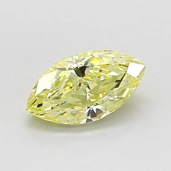 0.51ct MARQUISE Fancy Intense Yellow VS1 Coloured Lab diamond