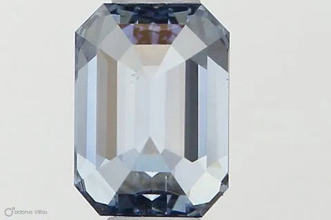 0.53ct EMERALD Fancy Intense Blue SI1 Coloured Lab diamond
