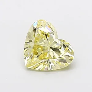 1.03ct HEART Fancy Light Yellow VS1 Coloured Lab diamond